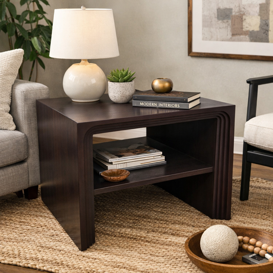 Bedside Table with Shelf