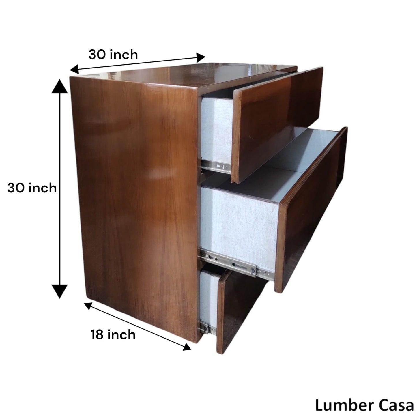 chest of drawers light walnut colour crafted from wood with glossy finish Solid Wood Free Standing Chest of Drawers (Finish Color - light walnut, Door Type- Framed Sliding, Pre-assembled)