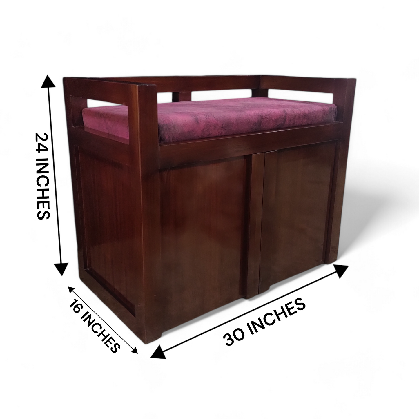Premium Teak Wood Sethi with Storage, Melamine Finish, Elegant Design, Durable Build, Smooth Edges, Premium Matte Polish Seating Bench Furniture