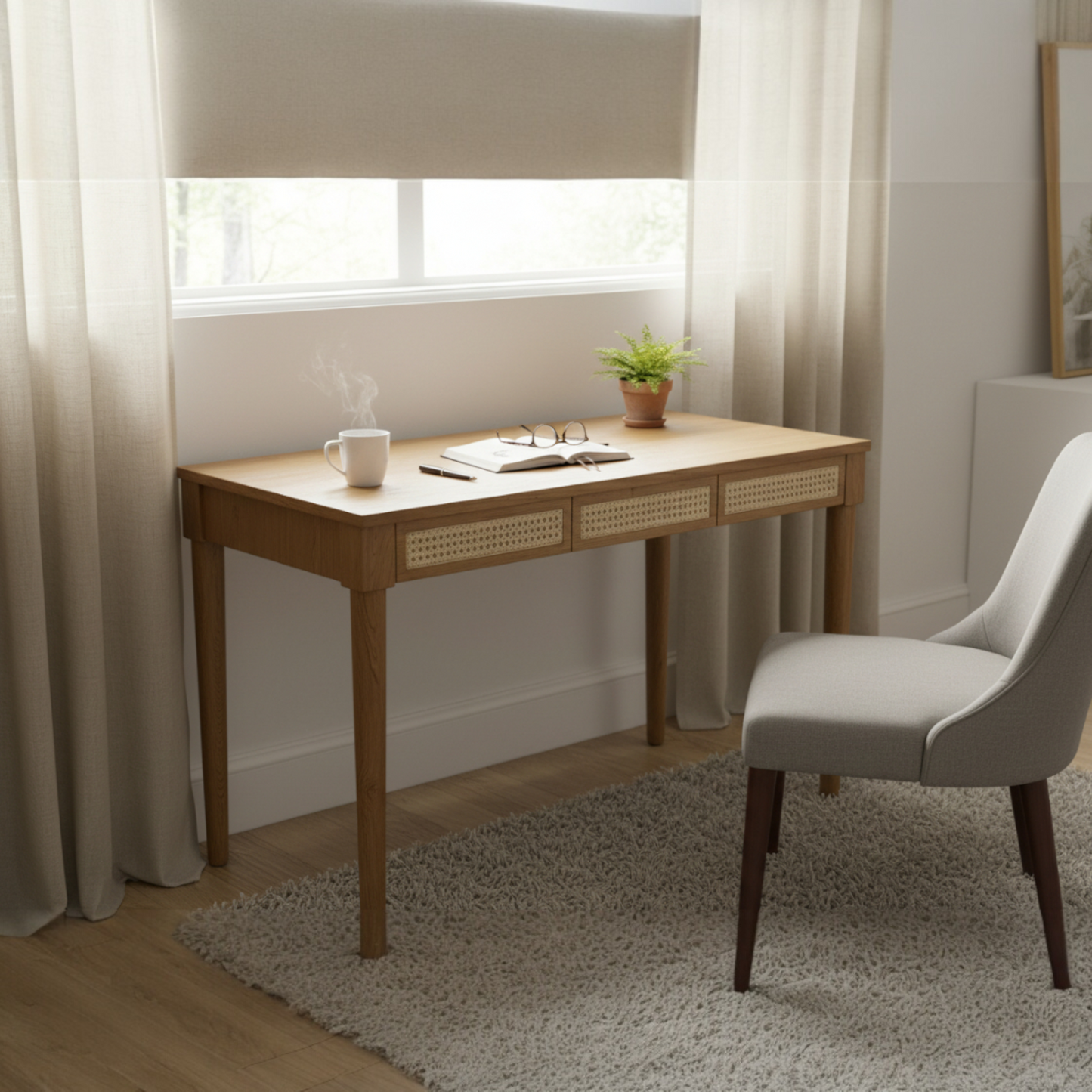 Study Table natural teak colour