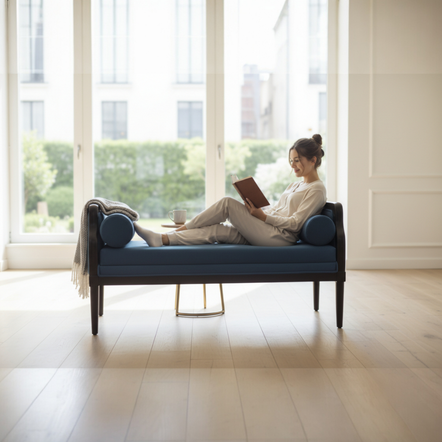 Modern Mid-Century Chaise Lounge