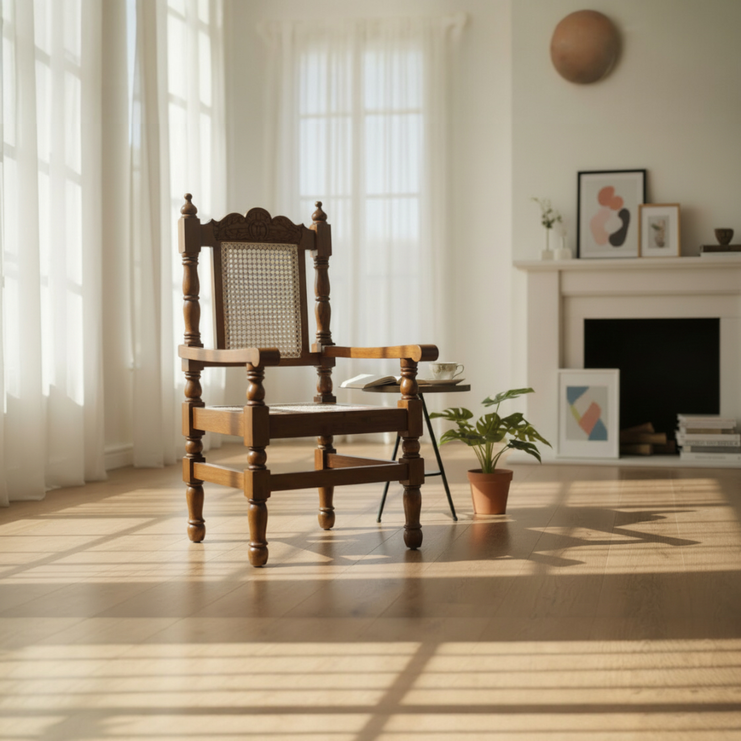 LUMBER CASA MESH STUDT ARM CHAIR (BRAWN , OPTIONAL INSTALLATION AVAILABLE)