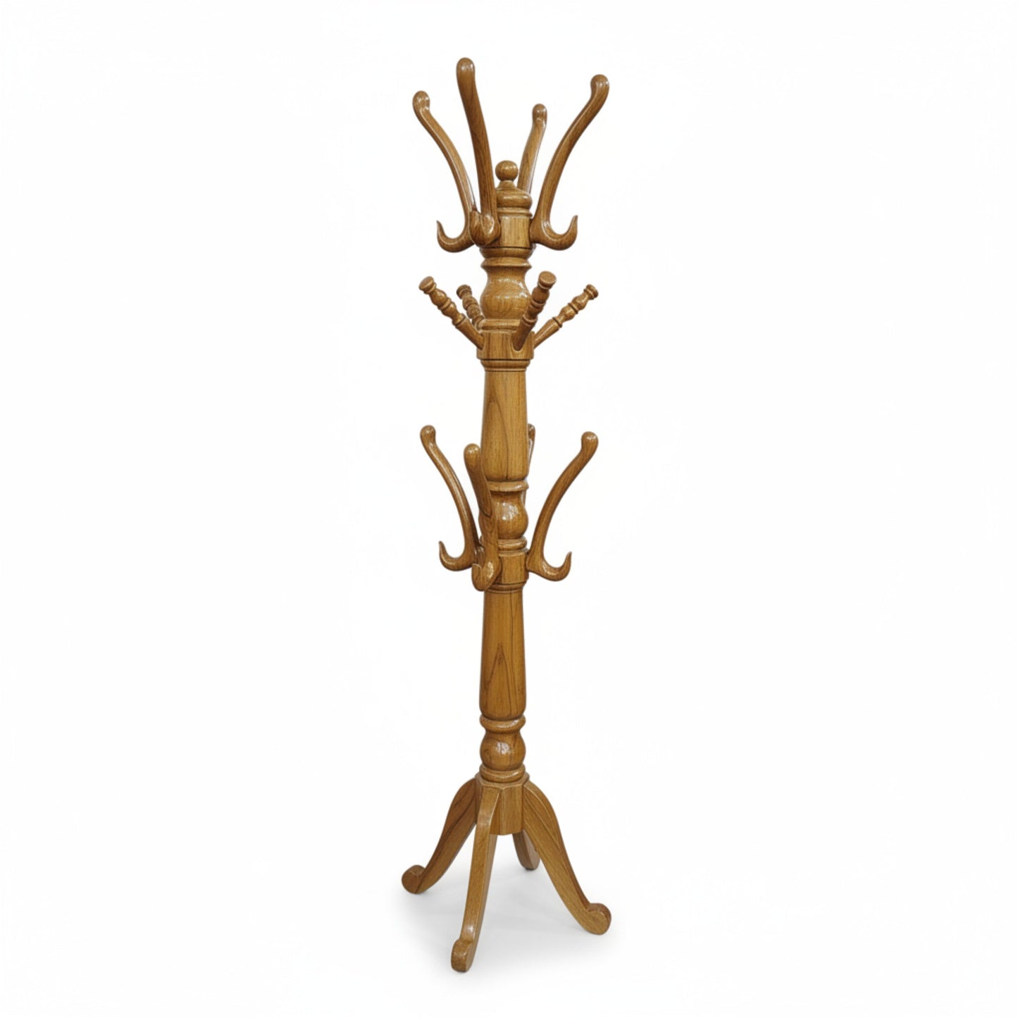 lumber casa Solid Wood Coat and Umbrella Stand (Finish Color - NATURAL TEAK COLOUR SEMI MATT, Pre-assembled)
