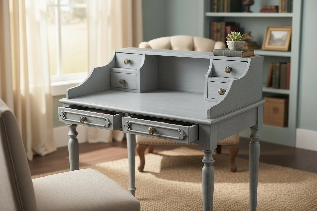 study table Solid Wood Study Table (Free Standing, Finish Color - matt, Pre-assembled)