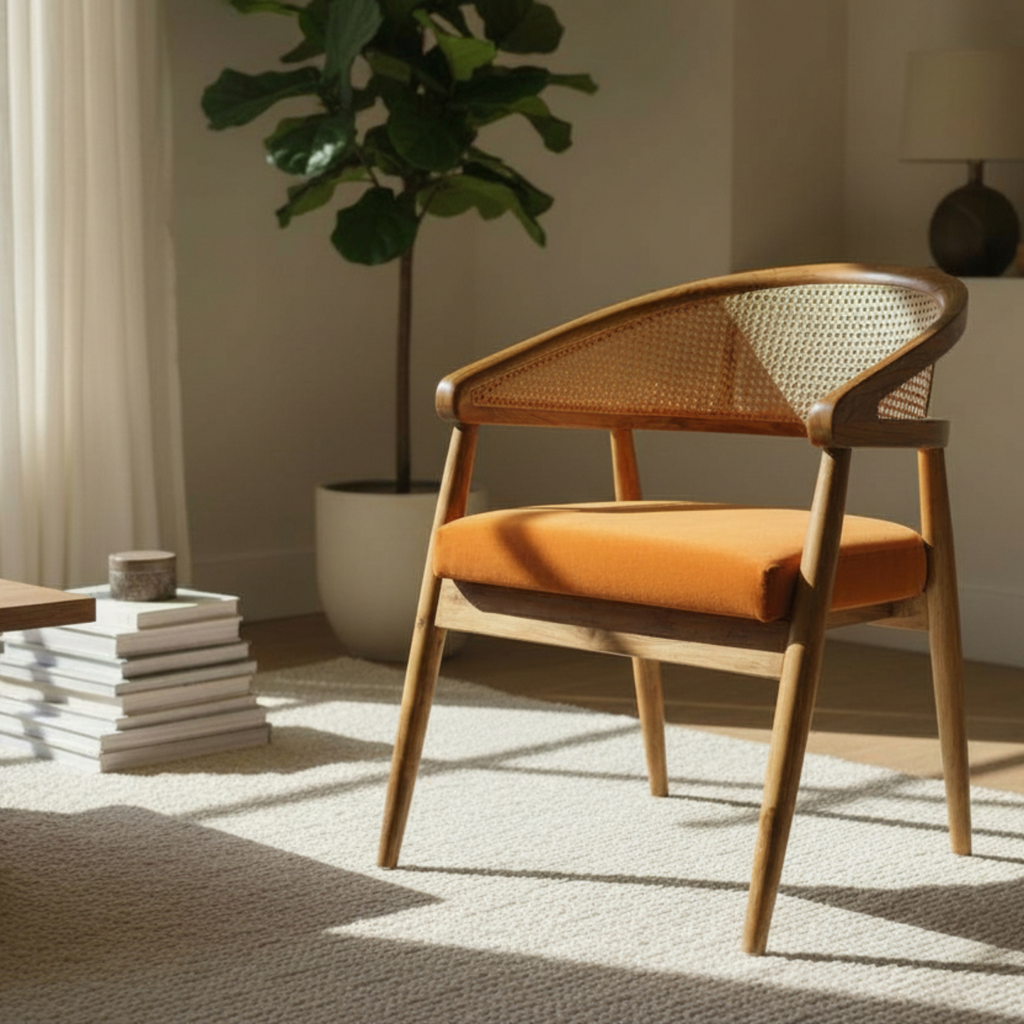 living room chair Solid Wood Living Room Chair (Finish Color - semi matt, Pre-assembled)